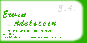ervin adelstein business card